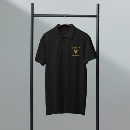 Self Love Premium Pique Polo Shirt with Old Gold Embroidery