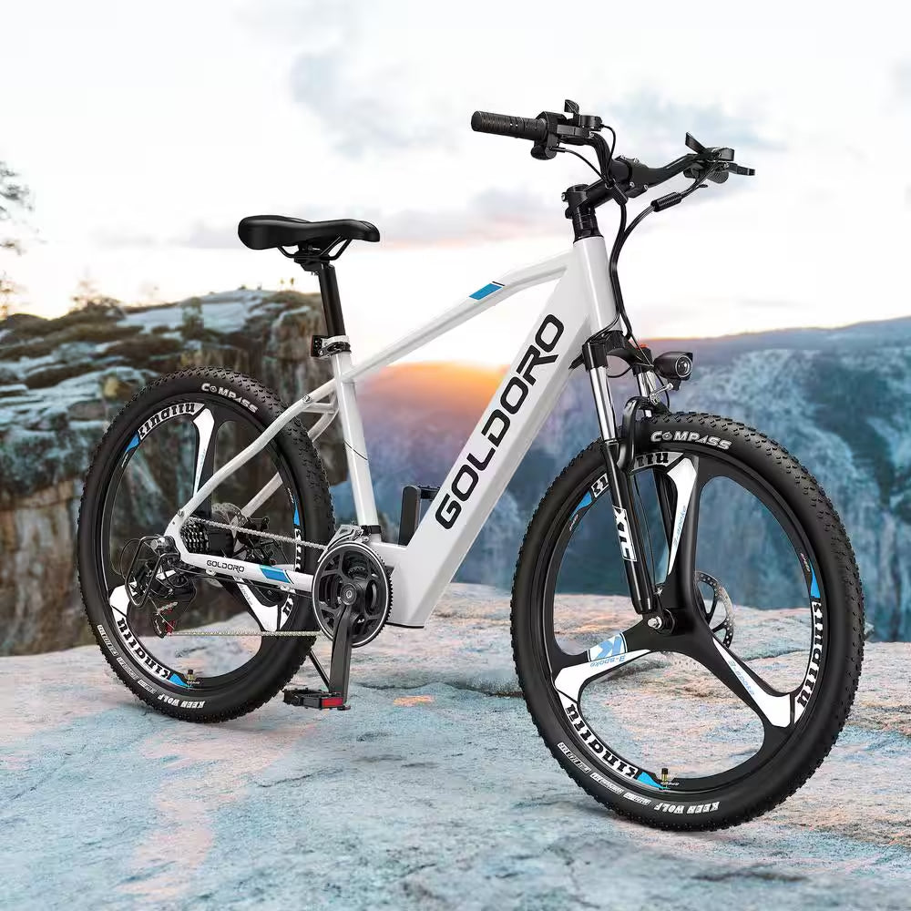 Electric Bike X7 Sport E-Bike, Full Suspension 26In. Tire 350W 36V, Max 18 MPH, 21 Speed 52-62 Mile Riding Distance