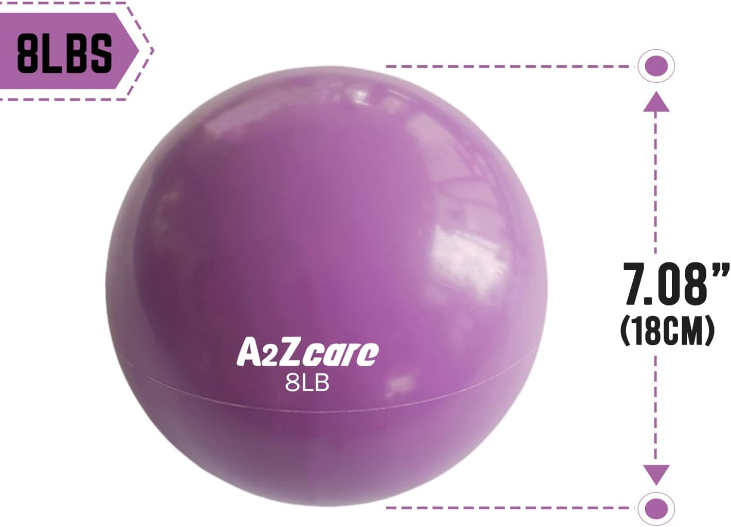 Toning Ball - Weighted Toning Exercise Ball - Soft Weighted Medicine Ball for Pilates, Yoga, Physical Therapy and Fitness